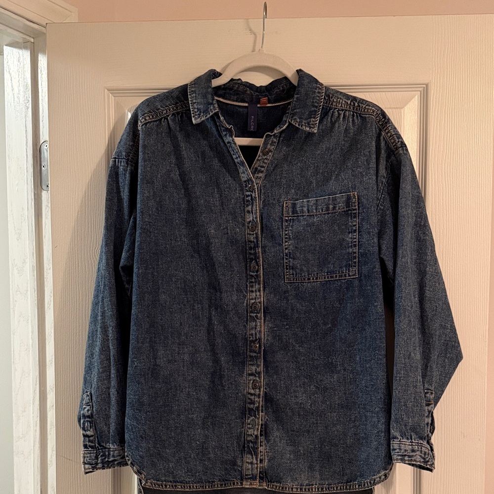 Pilcro Blue Button Down Shirt